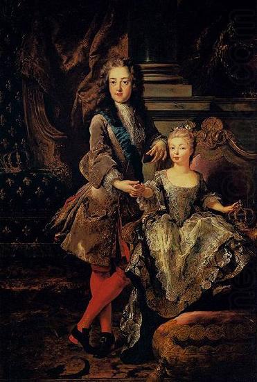 Francois de Troy Portrait of Louis XV of France with his oil painting picture